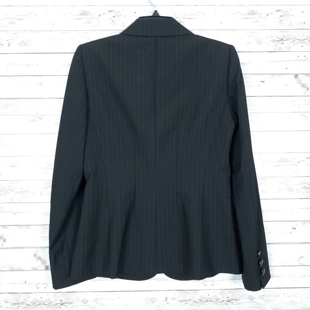 Antonio Melani Womens Blazer Size 4 Black Pinstripe Suit Jacket 789 - Picture 3 of 5
